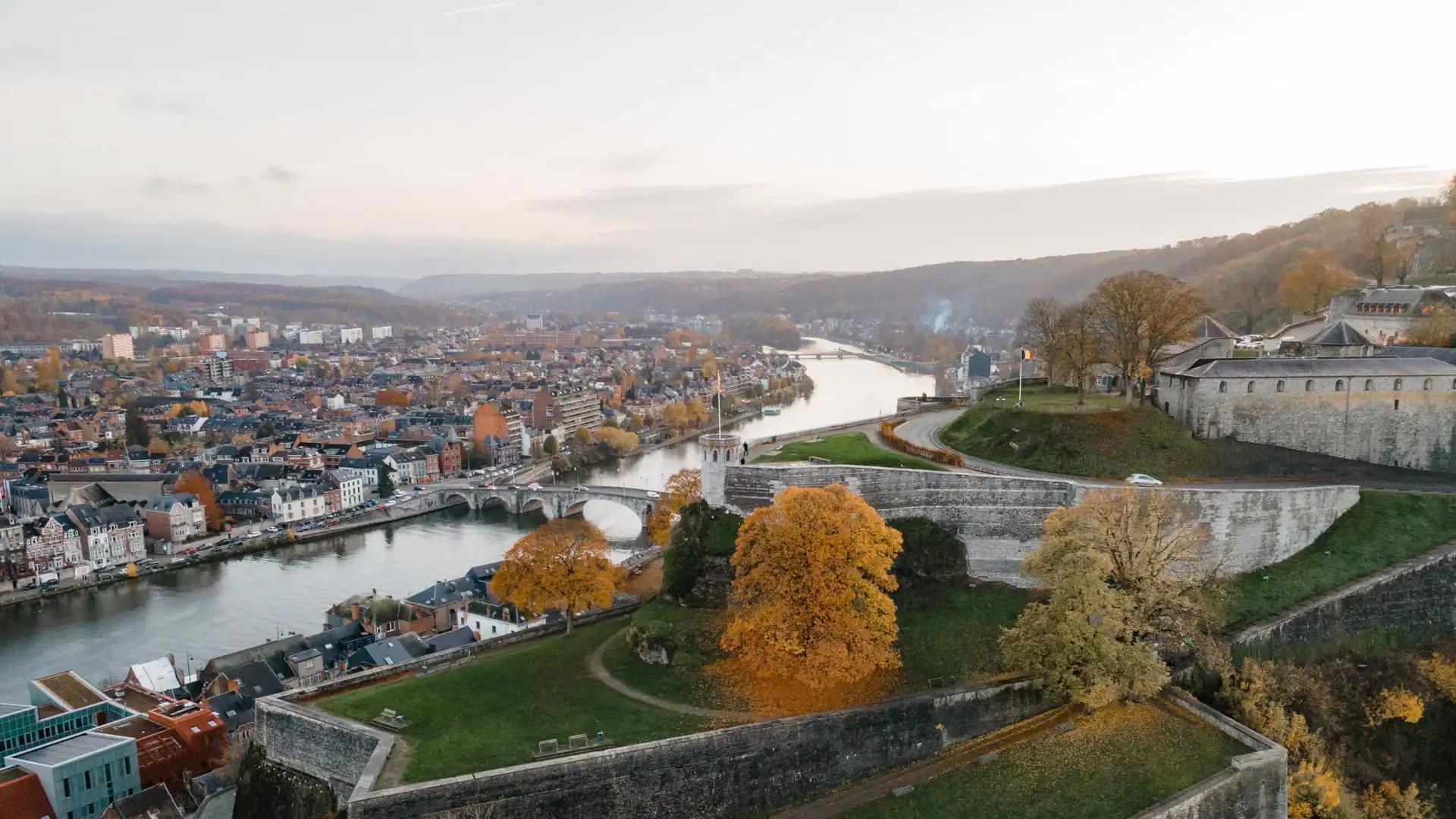 Citadelle de Namur vue drone