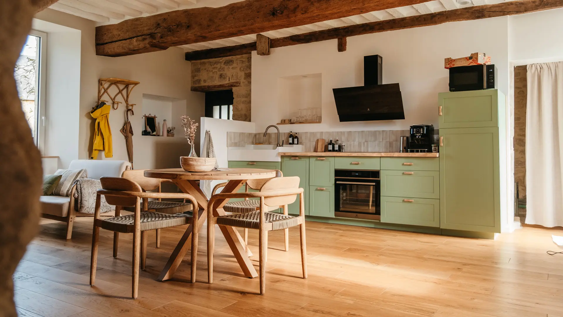 Kitchen of the lodging the Clos d'Omaha