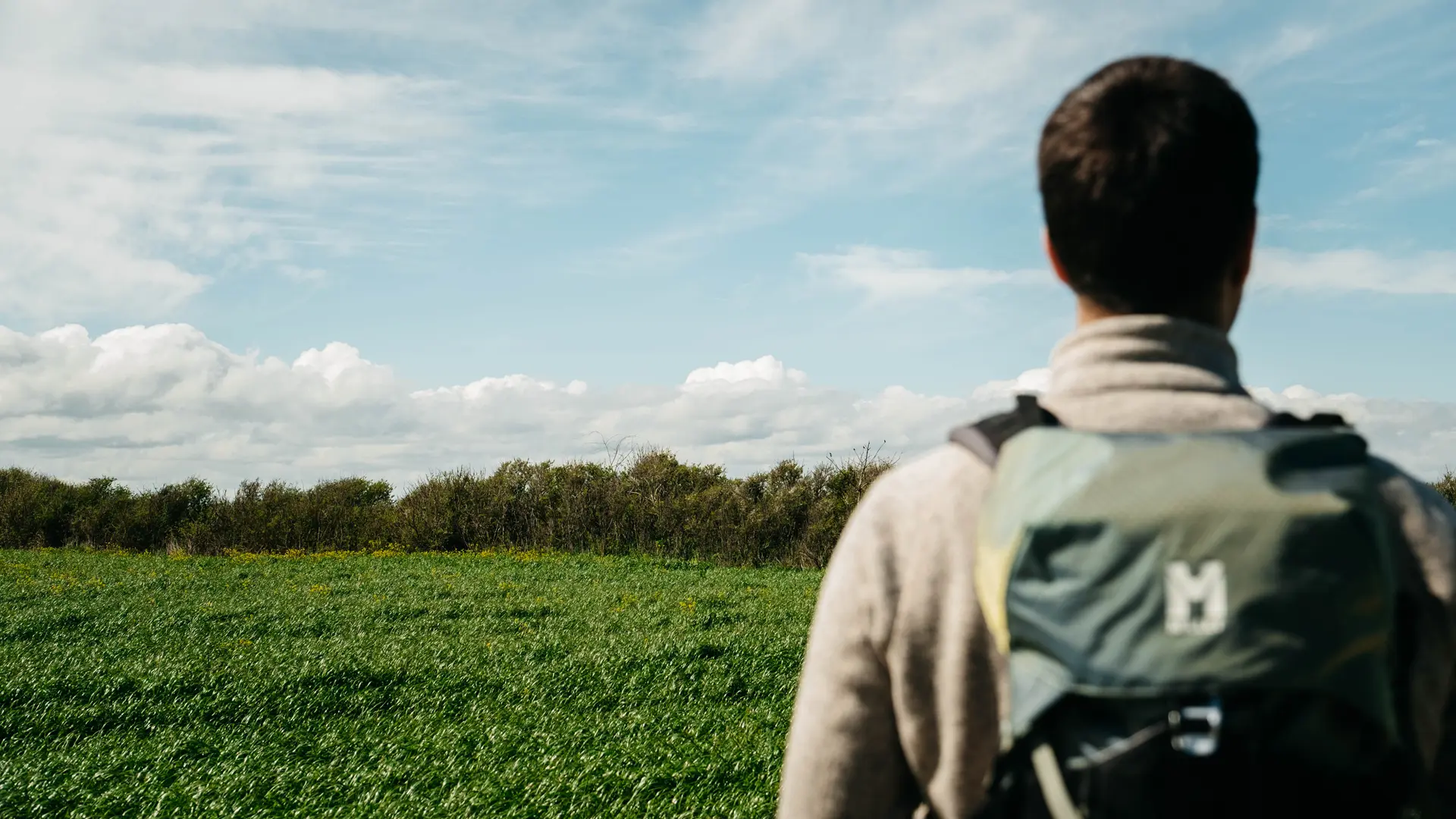 Romain in the landscape of the Vélomaritime