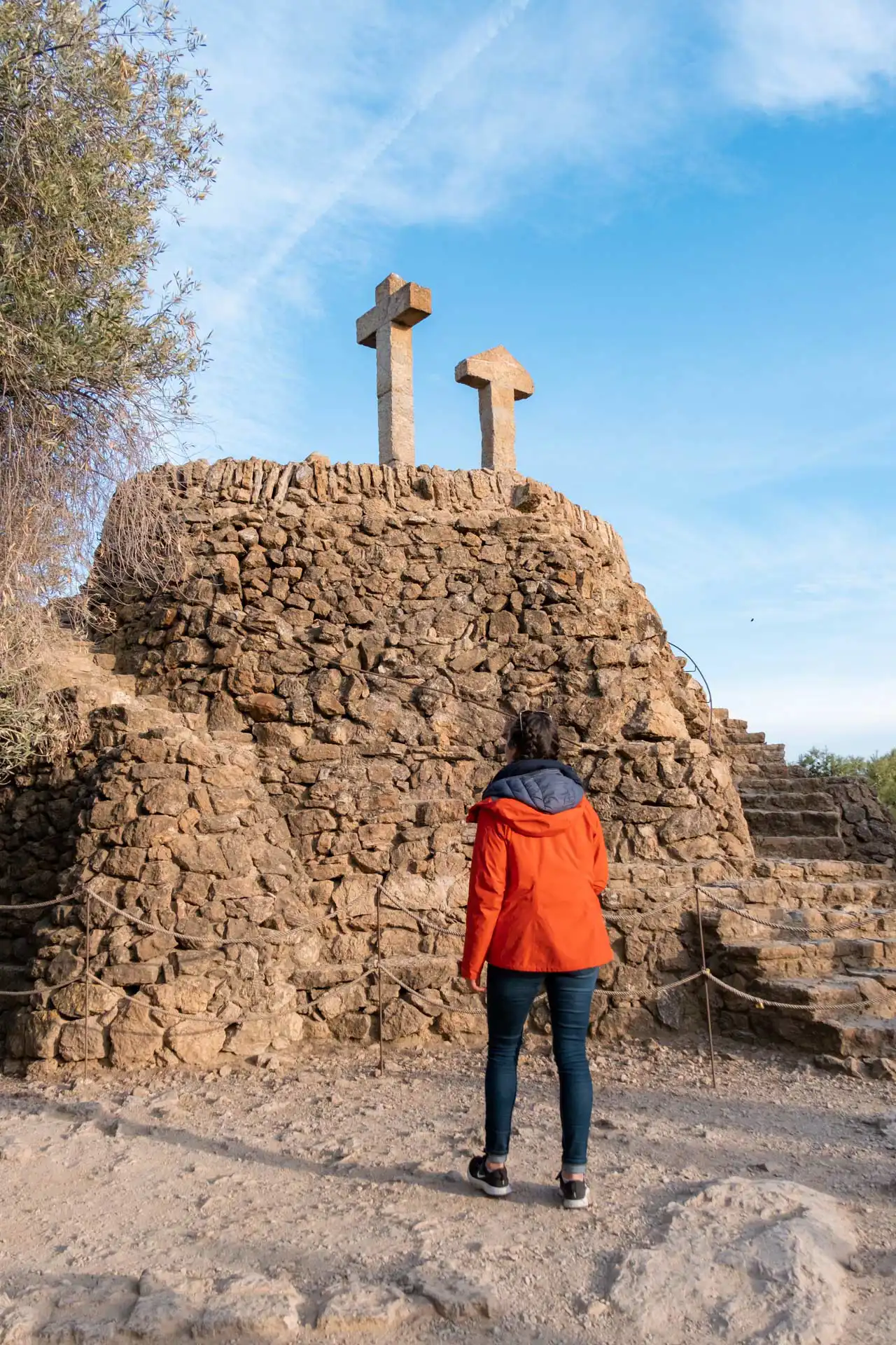 Colline des 3 croix au Parc Güell à Barcelone