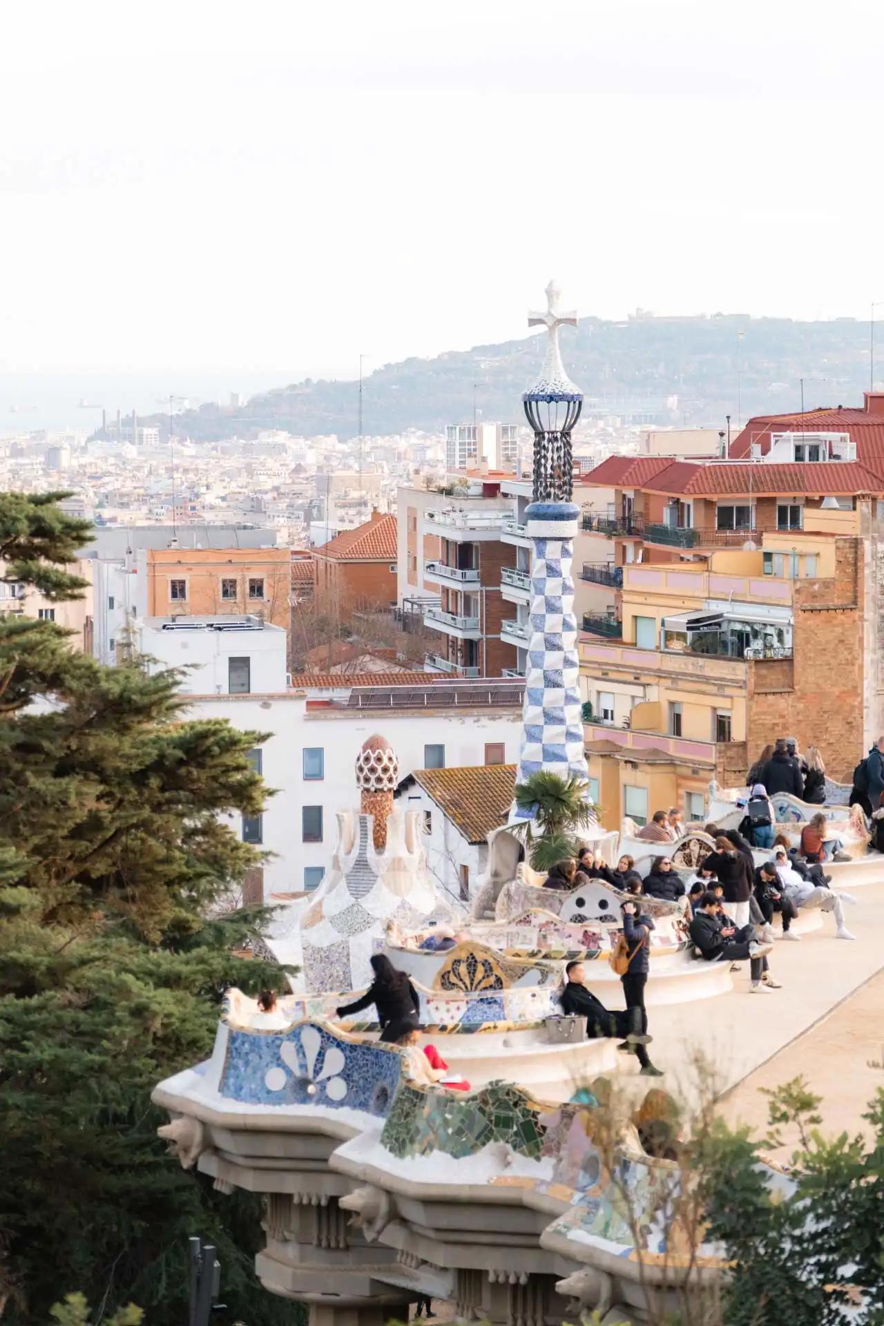 Place de la nature au Parc Güell à Barcelone