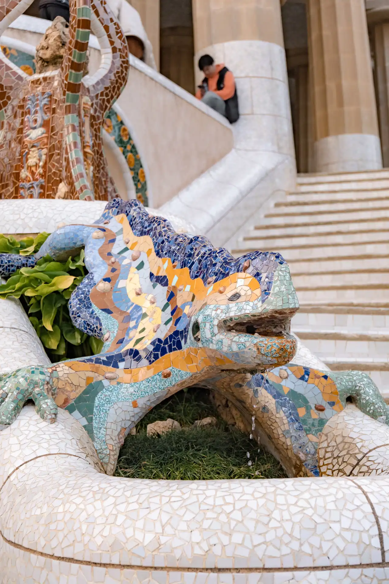 Statute de lésard en céramique du Parc Güell à Barcelone