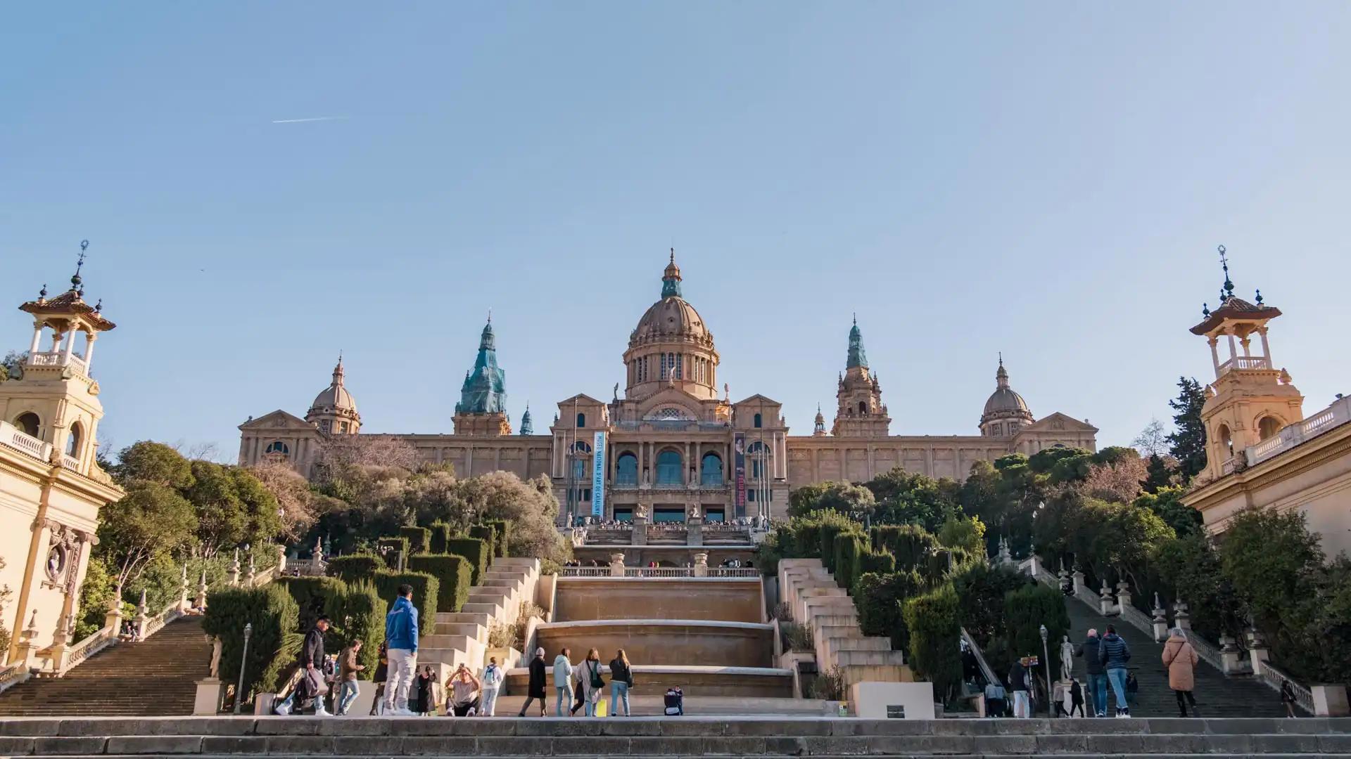 Le musée national d'Art Catalan depuis la Fontaine Magique