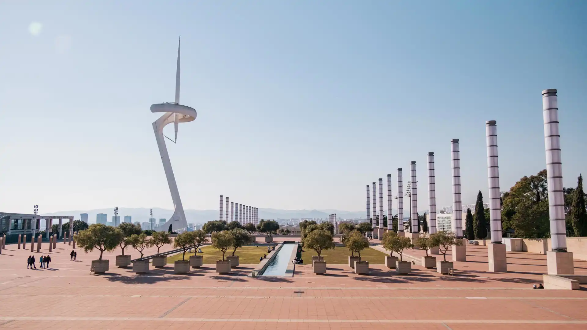 Esplanade de l'Anella Olimpica à Barcelone