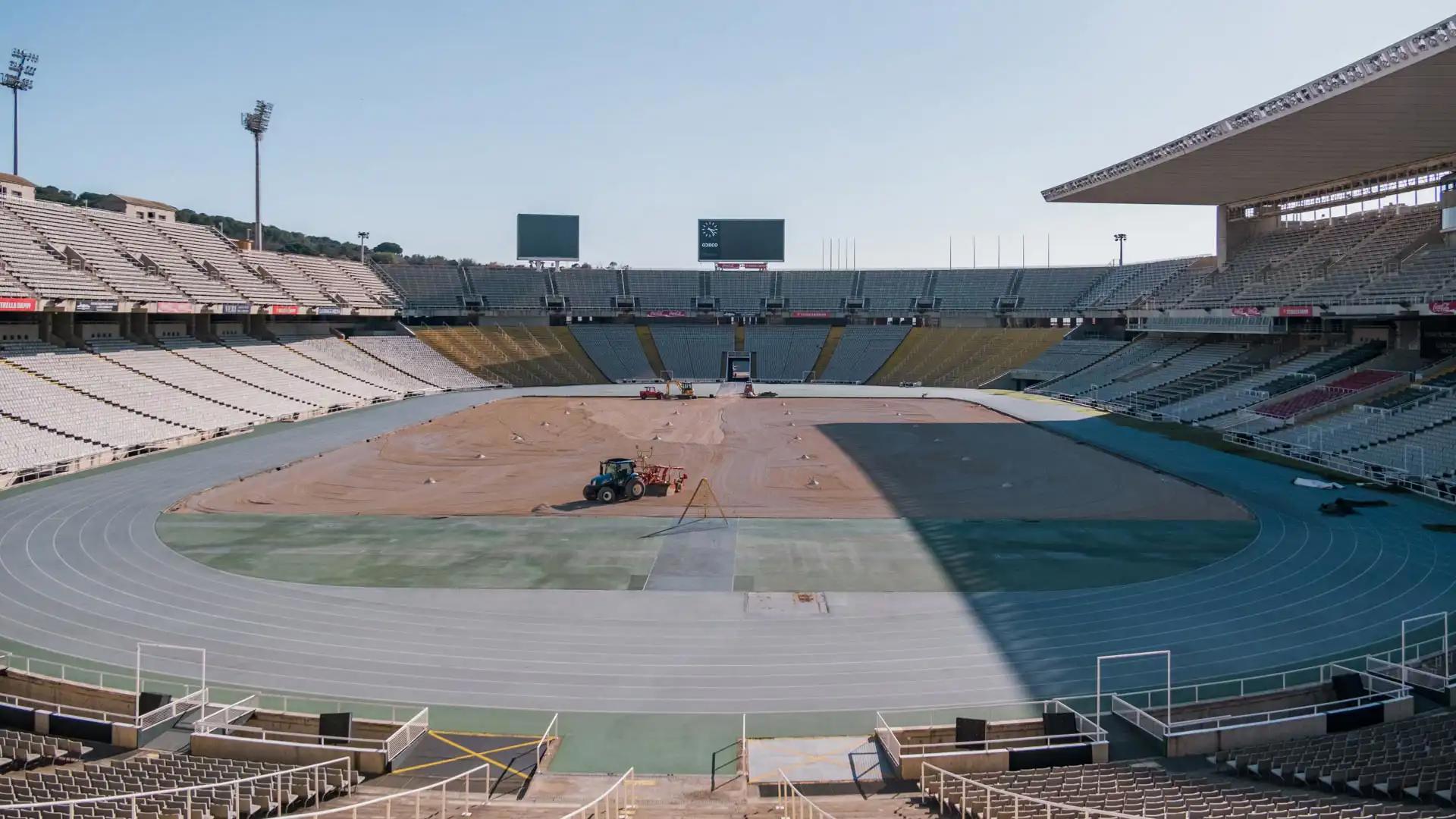 Intérieur du Stade Olympique de Barcelone