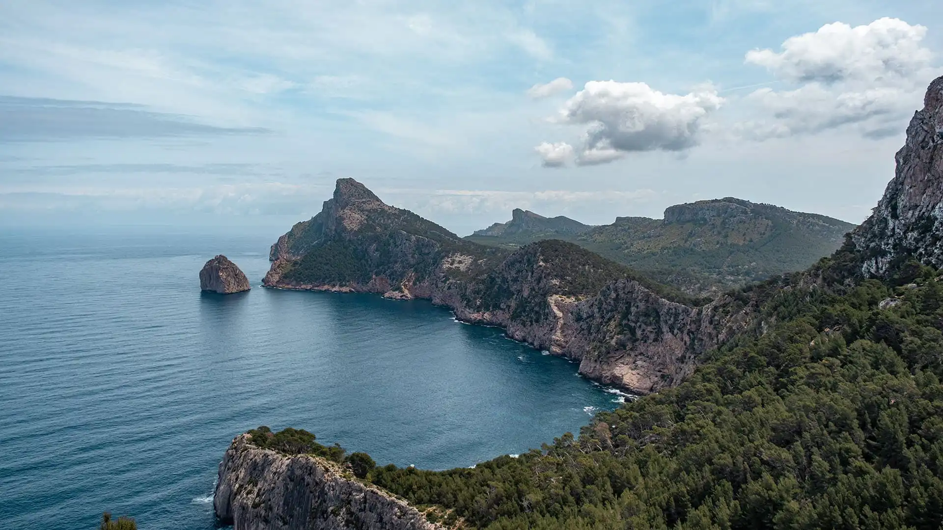 panorama sur la presqu'île de Formentor depuis le mirador d'es colomer