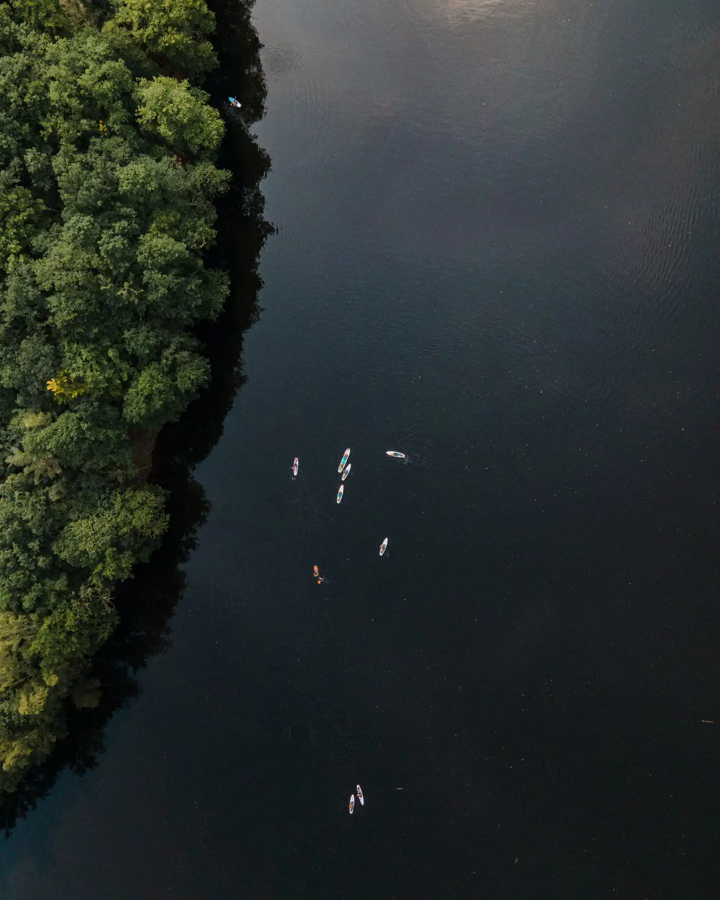 drone lac nature paddle 