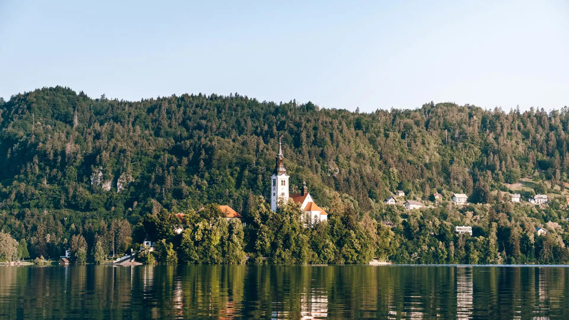Le lac de Bled et l'église de l'Assomption