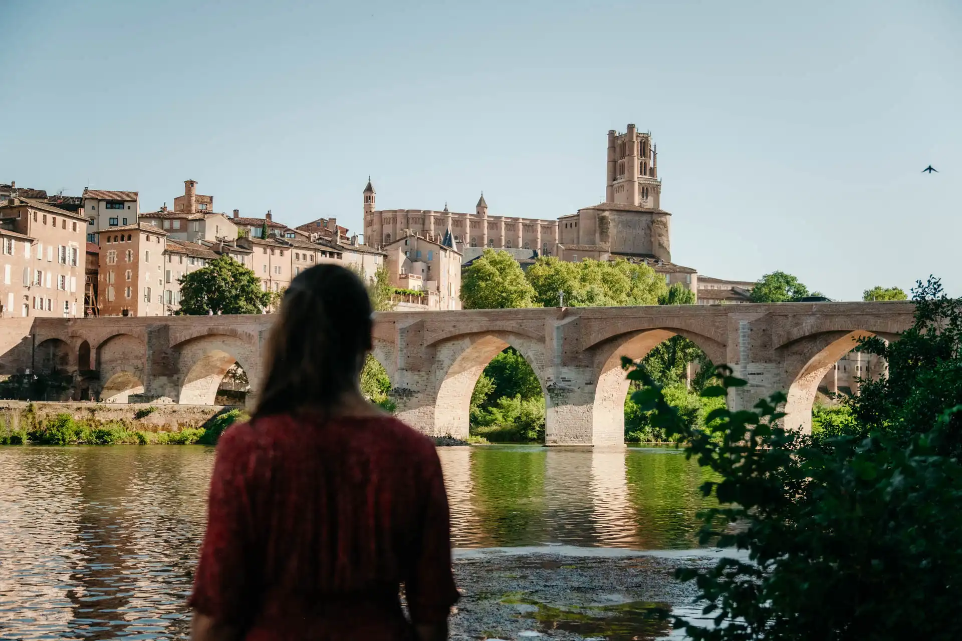 Vue sur le pont vieux d'Albi