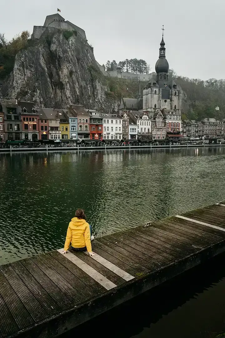 Panorama sur la ville de Dinant en Belgique