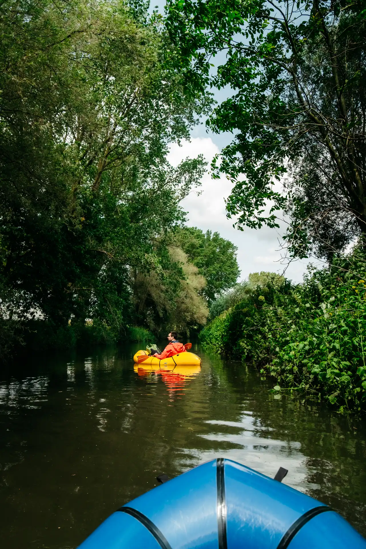 Packraft sur la Mandel en Flandres en Belgique