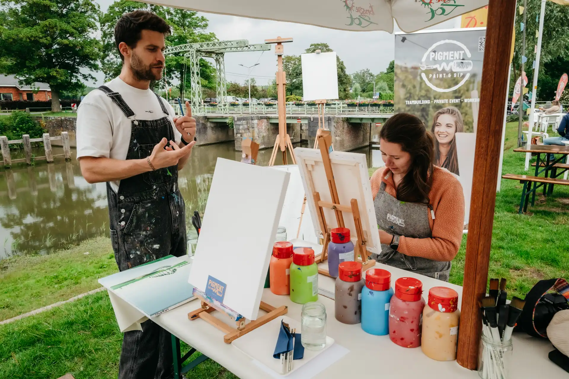 Paint and Sip près de Courtrai en Belgique