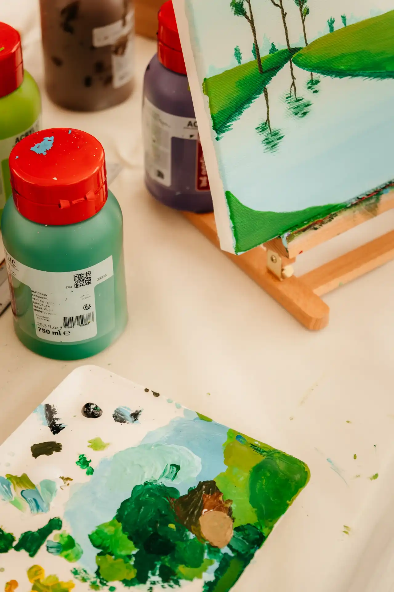 Paint and Sip près de Courtrai en Belgique