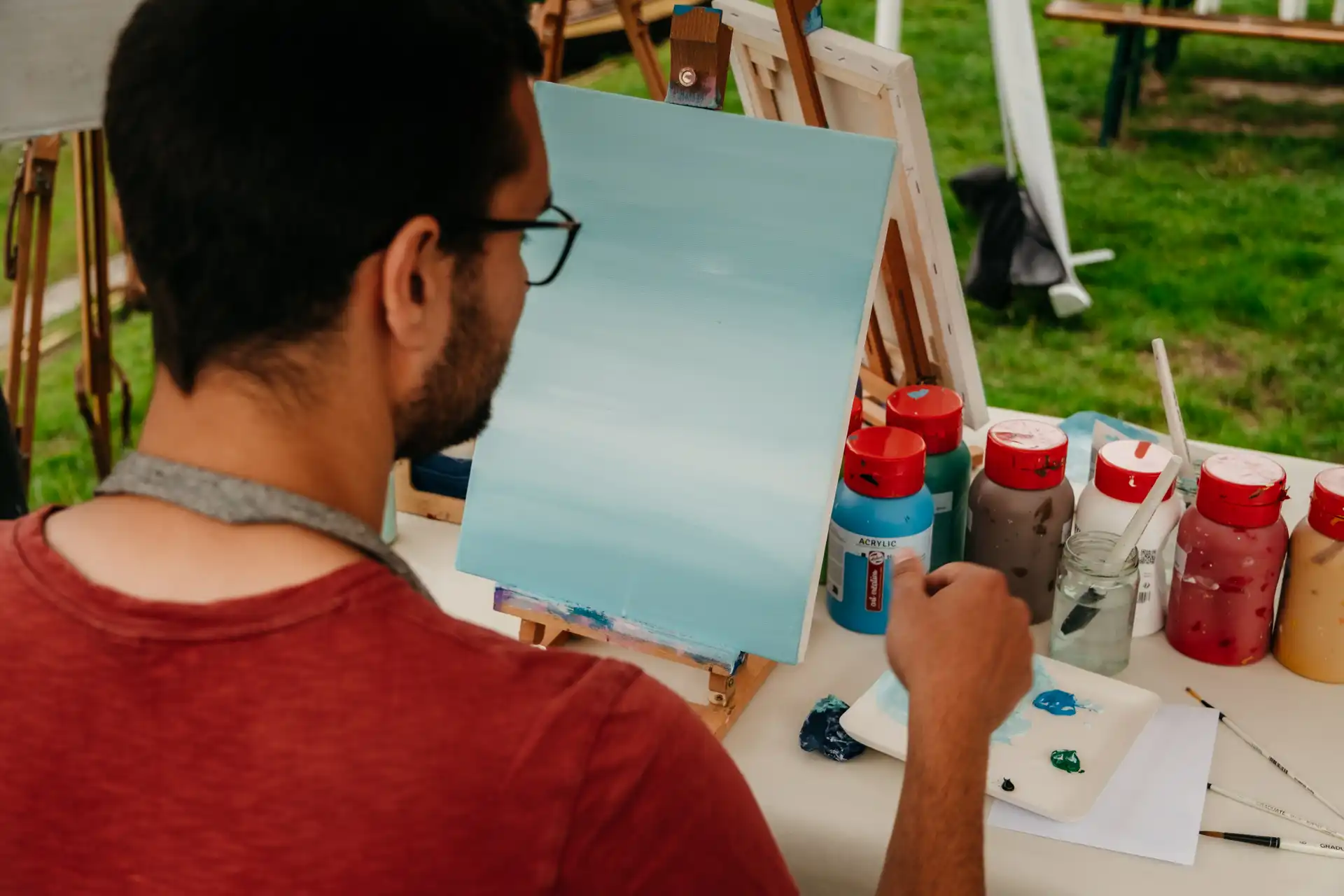 Paint and Sip près de Courtrai en Belgique