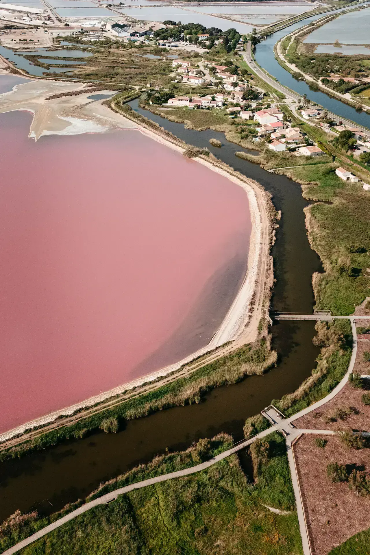 salins roses, Aigues-Mortes, drone