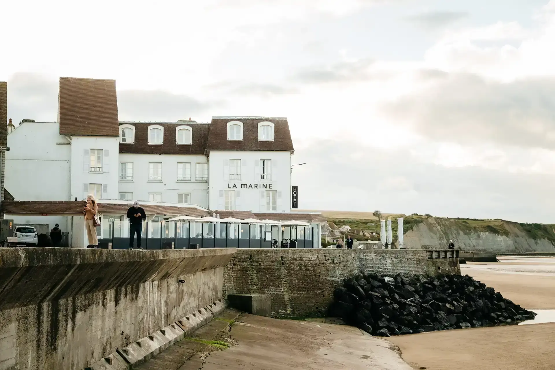 Hotêl La Marine avec vue sur mer à Arromanches Normandie