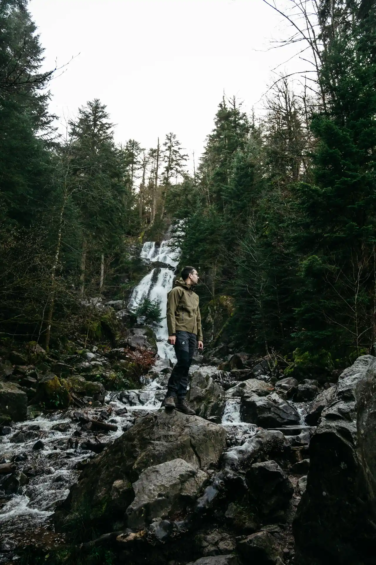 Cascade du Grand Tendon dans les Vosges en hiver