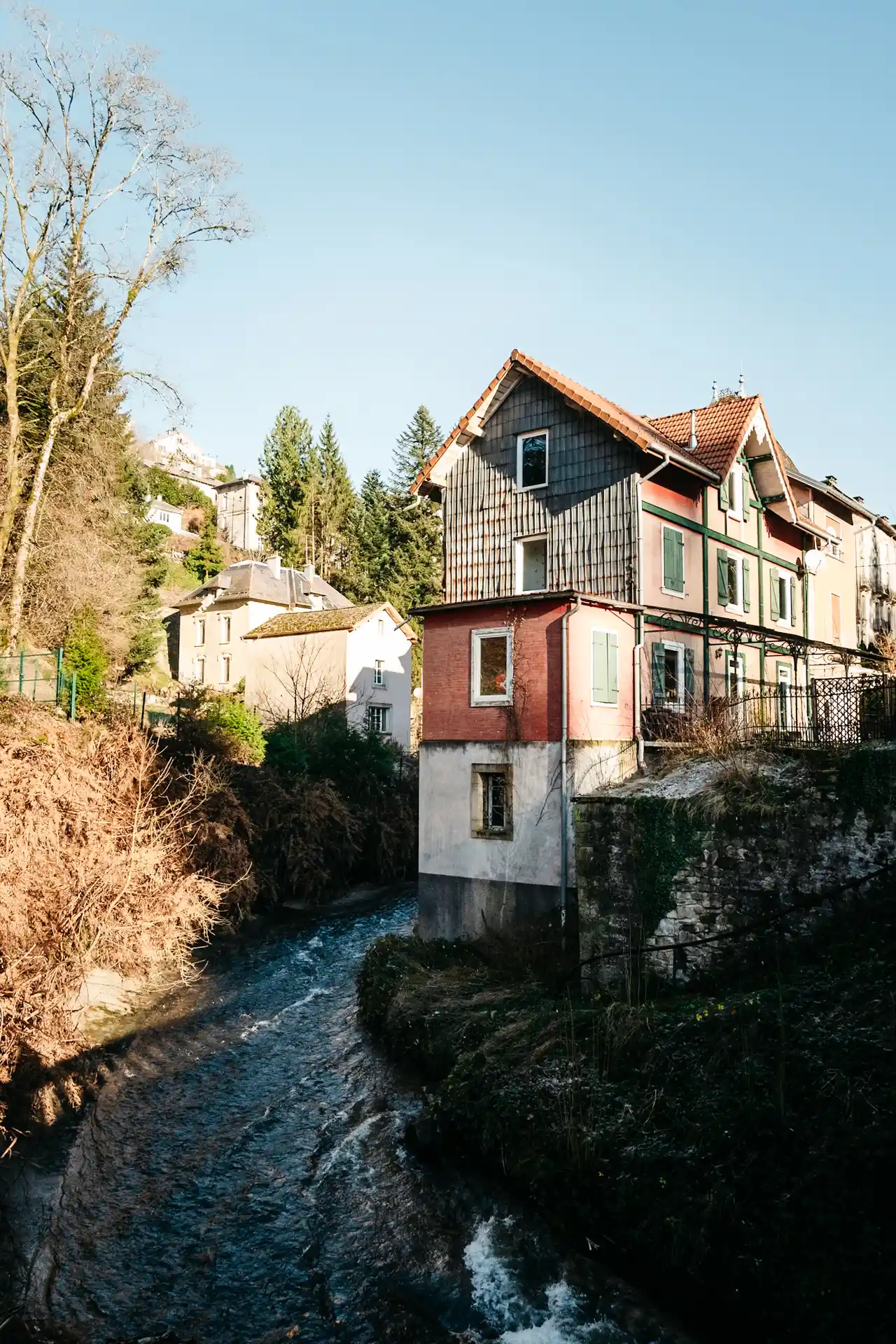 Plombière les Bains en hiver dans les vosges