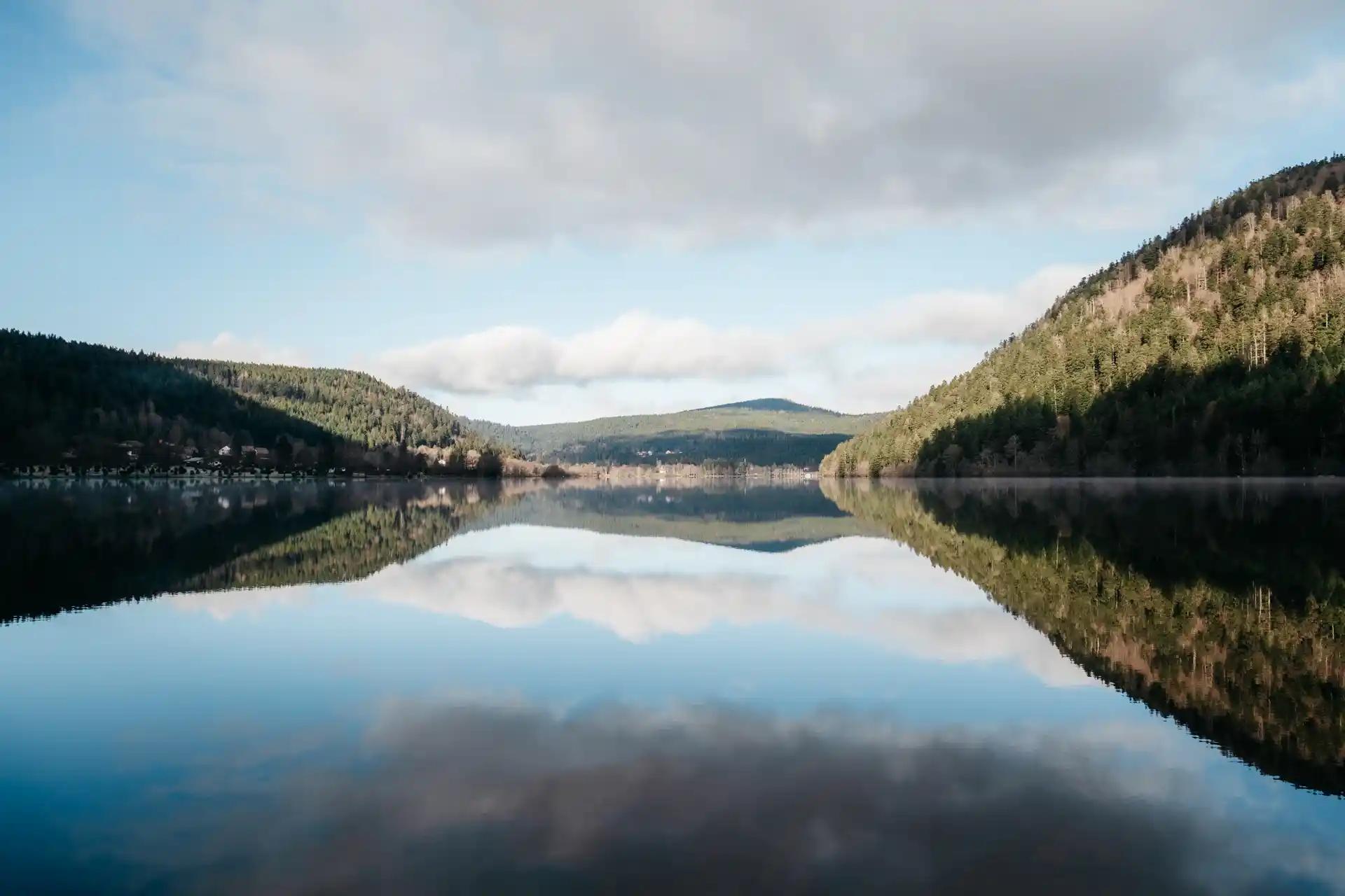 Lac de longemer dans les Vosges en France