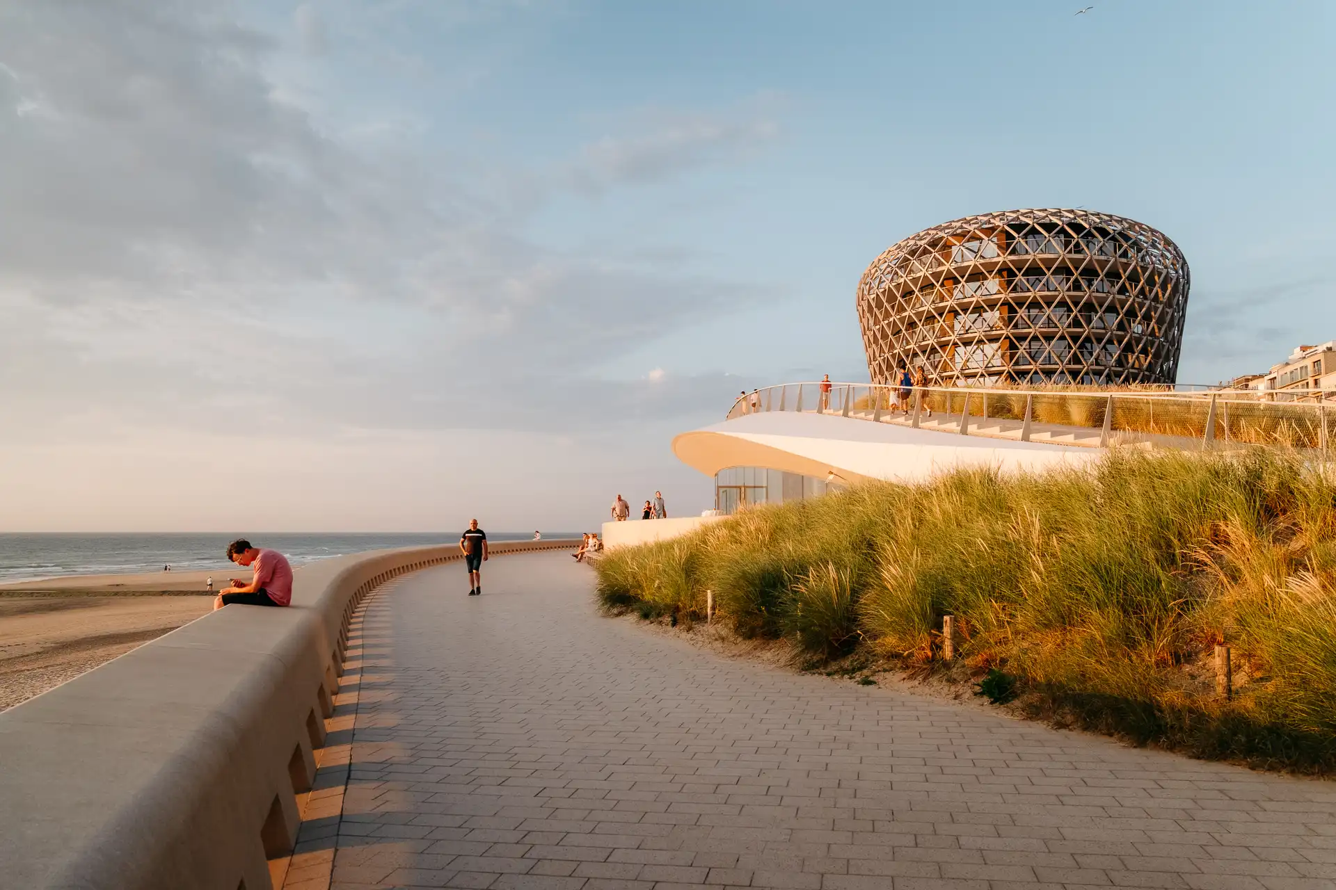 Coucher de soleil à Middelkerke depuis le Silt Hotel